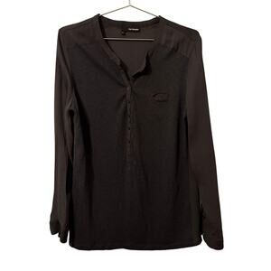 The Kooples Charcoal Nice Button-Up Blouse